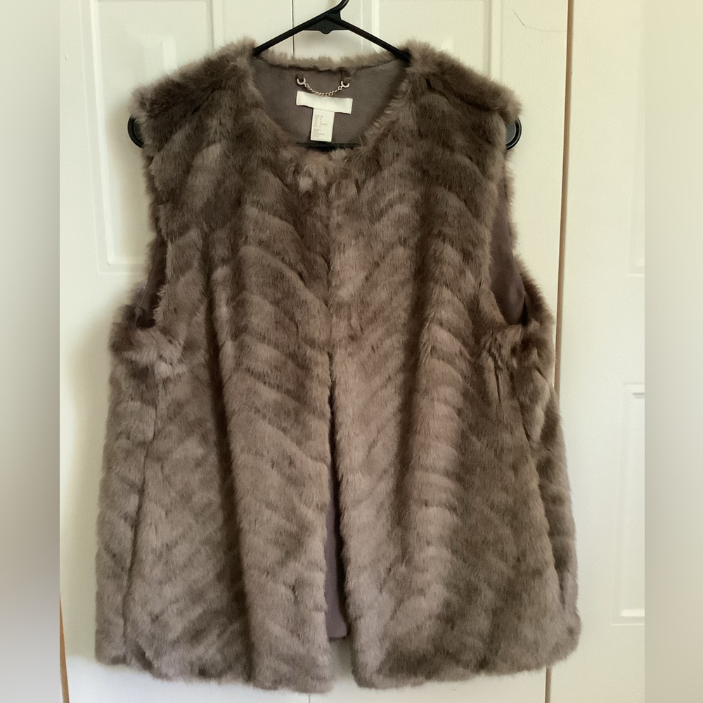 Faux fur vest